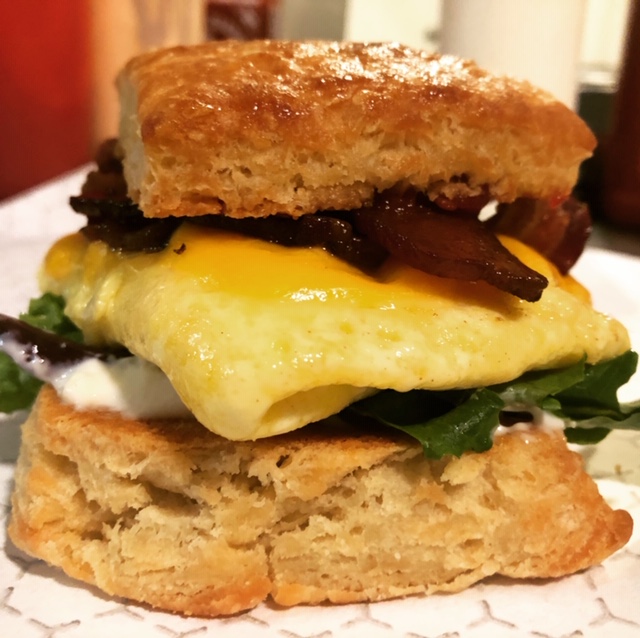 Order BLT Egg Biscuit* food online from The Biscuit Man store, Chicago on bringmethat.com