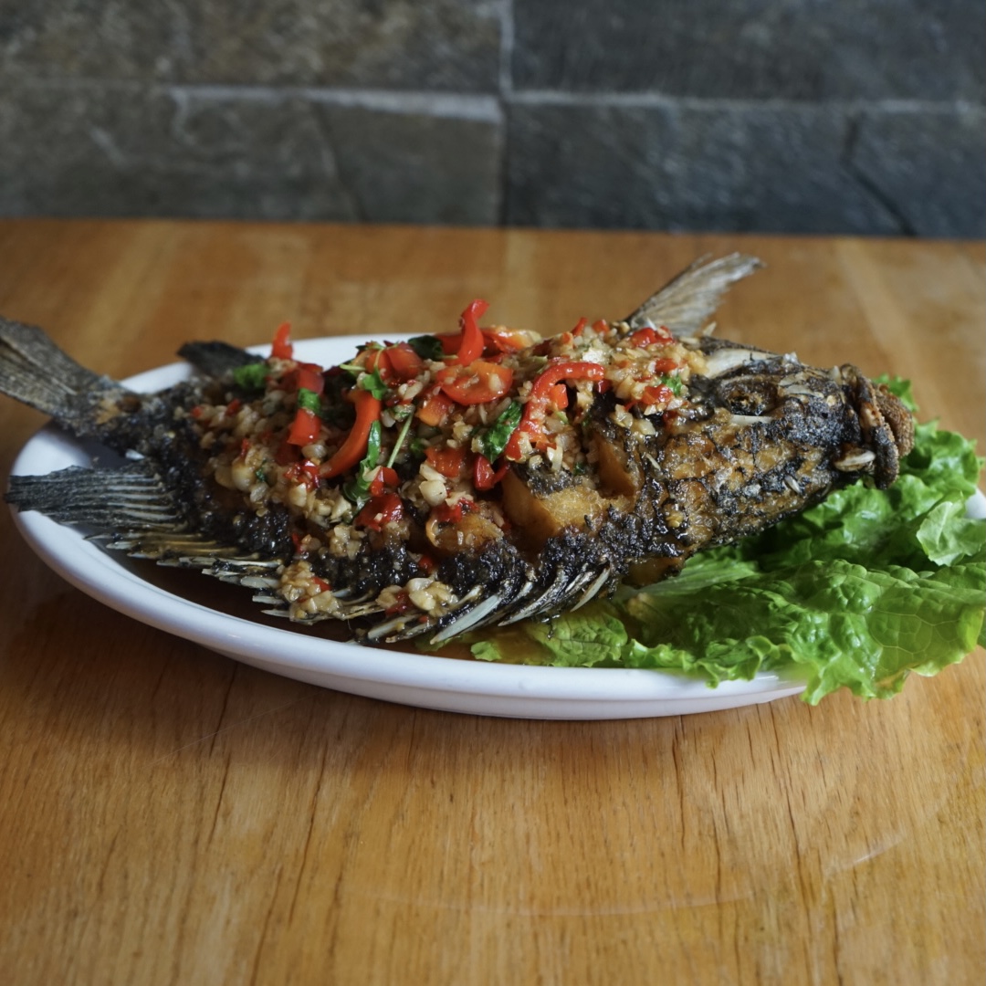 Order Tilapia with Basil Sauce food online from Lers Ros Thai  store, San Francisco on bringmethat.com