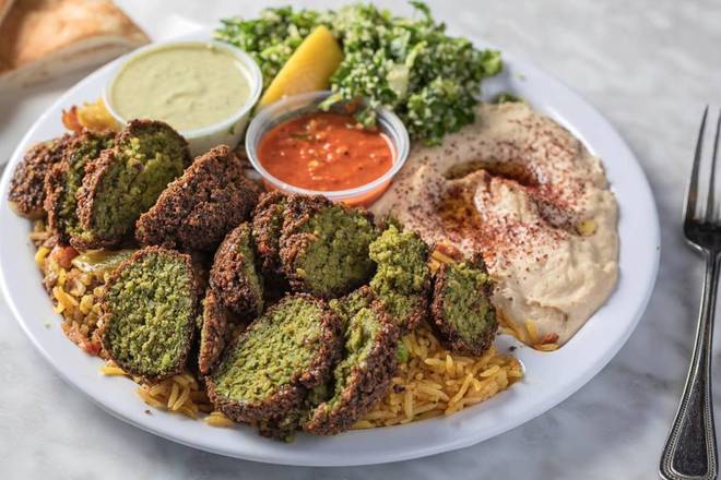 Order Vegan Combonation Plate food online from Sultan's Market store, Chicago on bringmethat.com