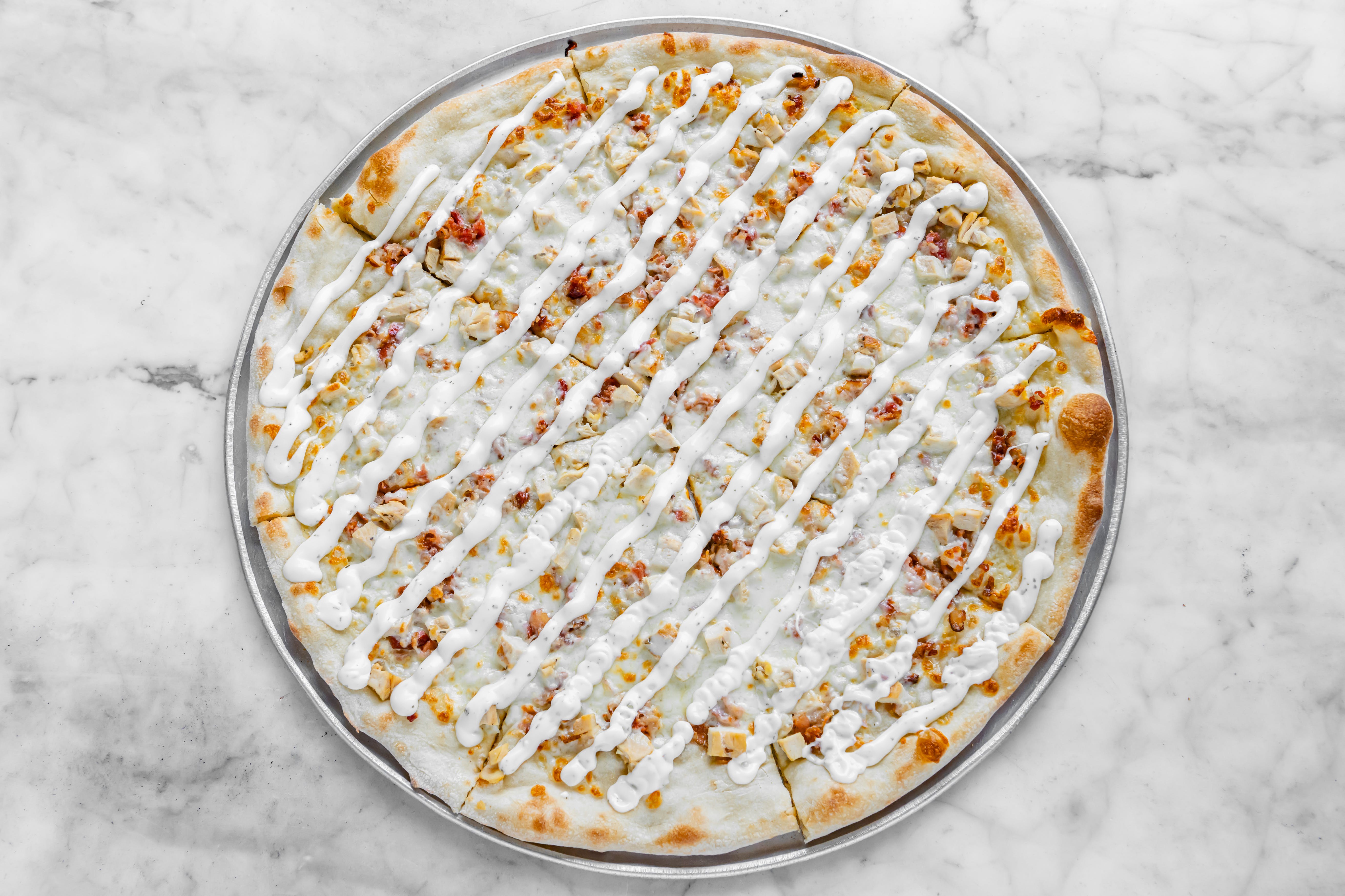 Order Chicken Bacon Ranch Pizza - Medium (6 Slices) food online from Corato pizza i store, Ridgewood on bringmethat.com