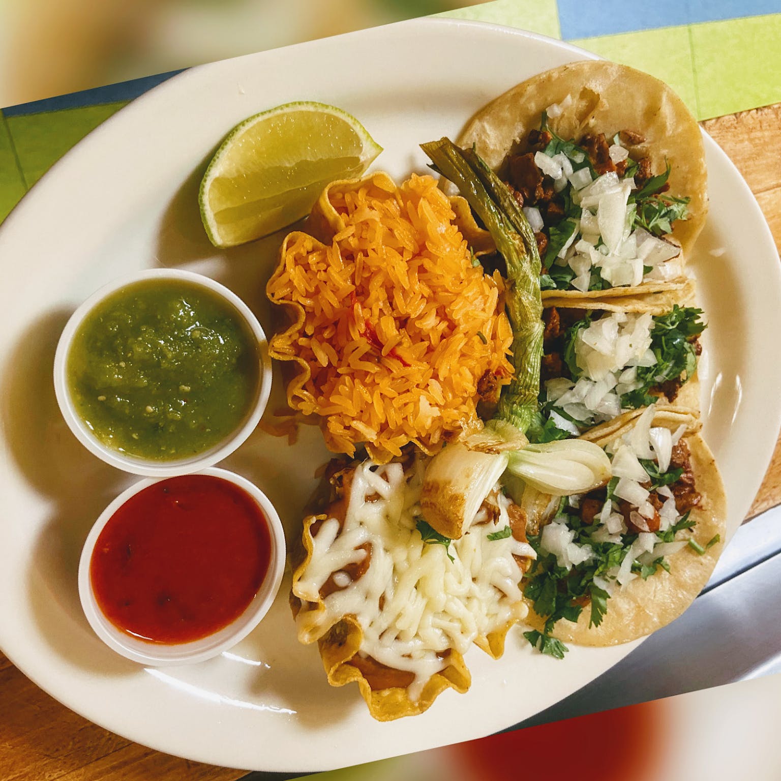 Order Tacos Al Pator - 3 Pieces food online from Linda Vista Mexican Restaurant store, Roanoke on bringmethat.com