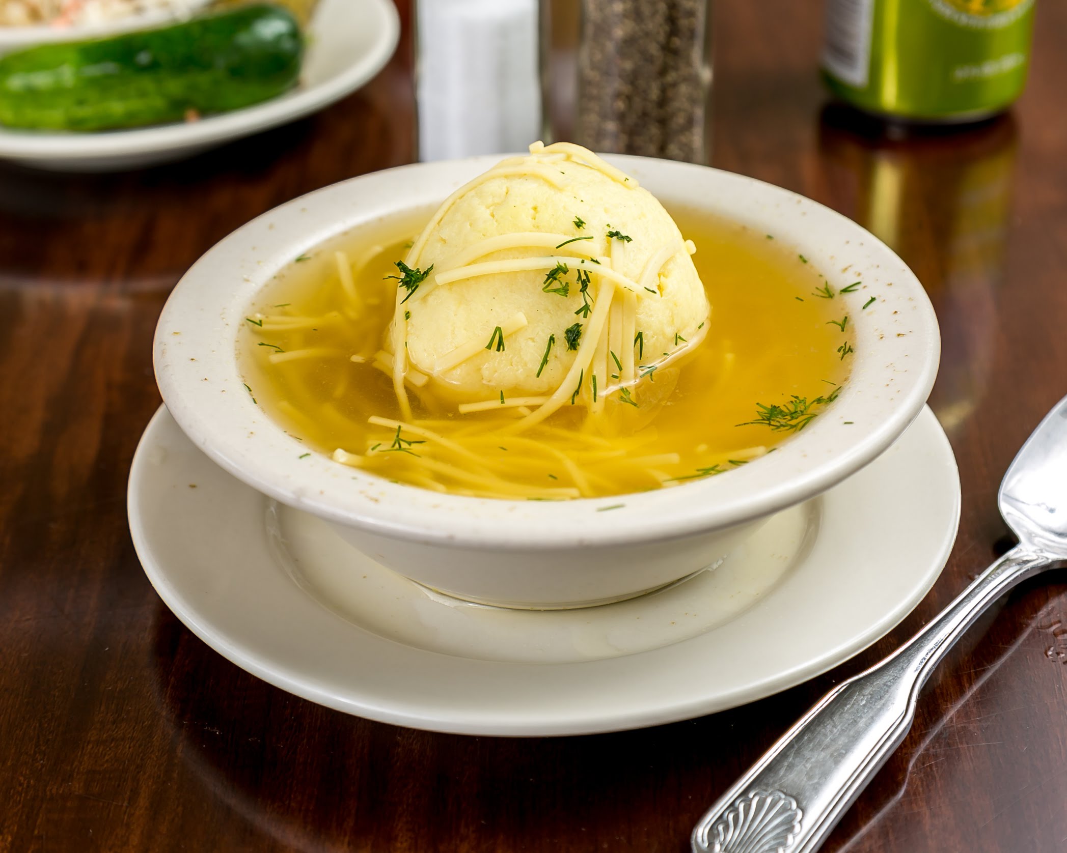 Order Old Fashioned Chicken Soup with Matzo Ball food online from Pastrami Express store, Seaford on bringmethat.com