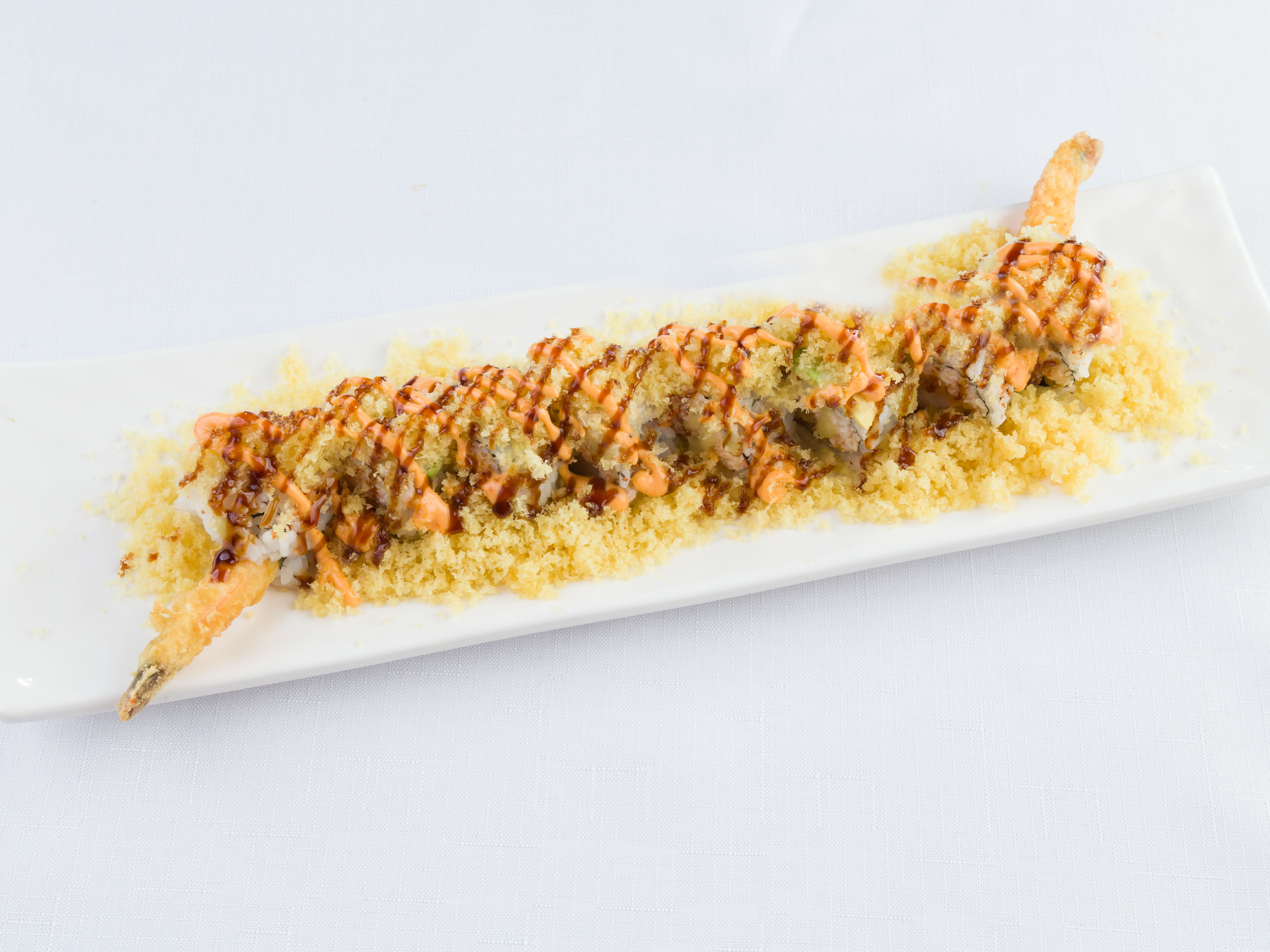 Order R10. Crunchy Roll (8pcs) food online from Miyabi Sushi Japanese Restaurant store, Houston on bringmethat.com