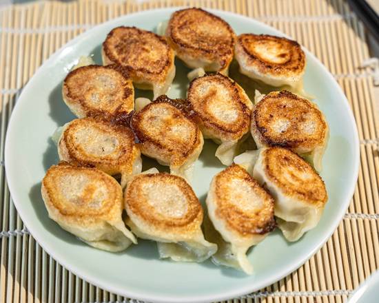 Order 13# Pan Fried Dumplings 煎饺  food online from Beijing Noodle House 同顺面馆 store, Lake Forest on bringmethat.com