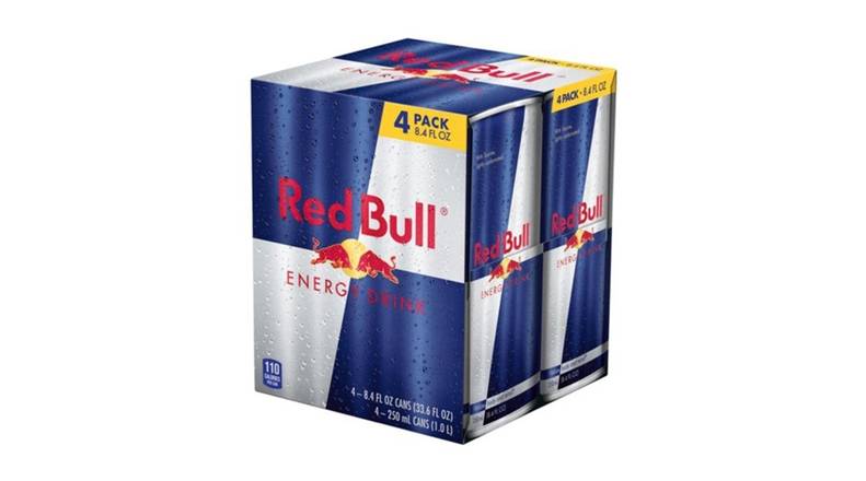 Order Red Bull - 4 Pack Mix & Match food online from La Fresca Pizza store, Houston on bringmethat.com