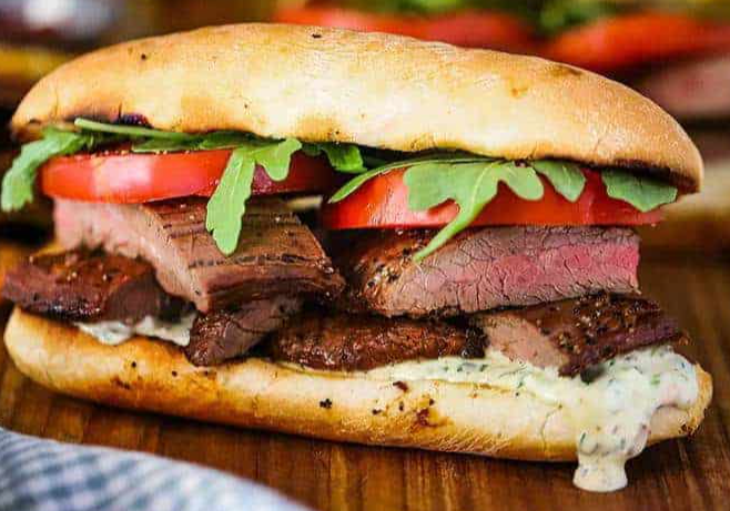 Order Grilled Steak Sandwich food online from Janik's Cafe store, Chicago on bringmethat.com