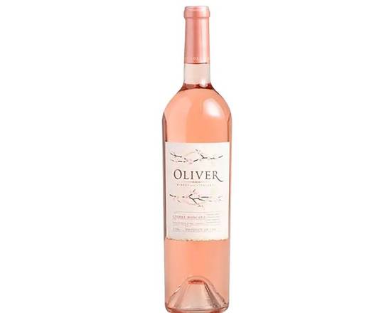 Order Oliver Vine Cherry Moscato Rosé Wine - 750ml Bottle food online from Rocky Liquor store, Claremont on bringmethat.com