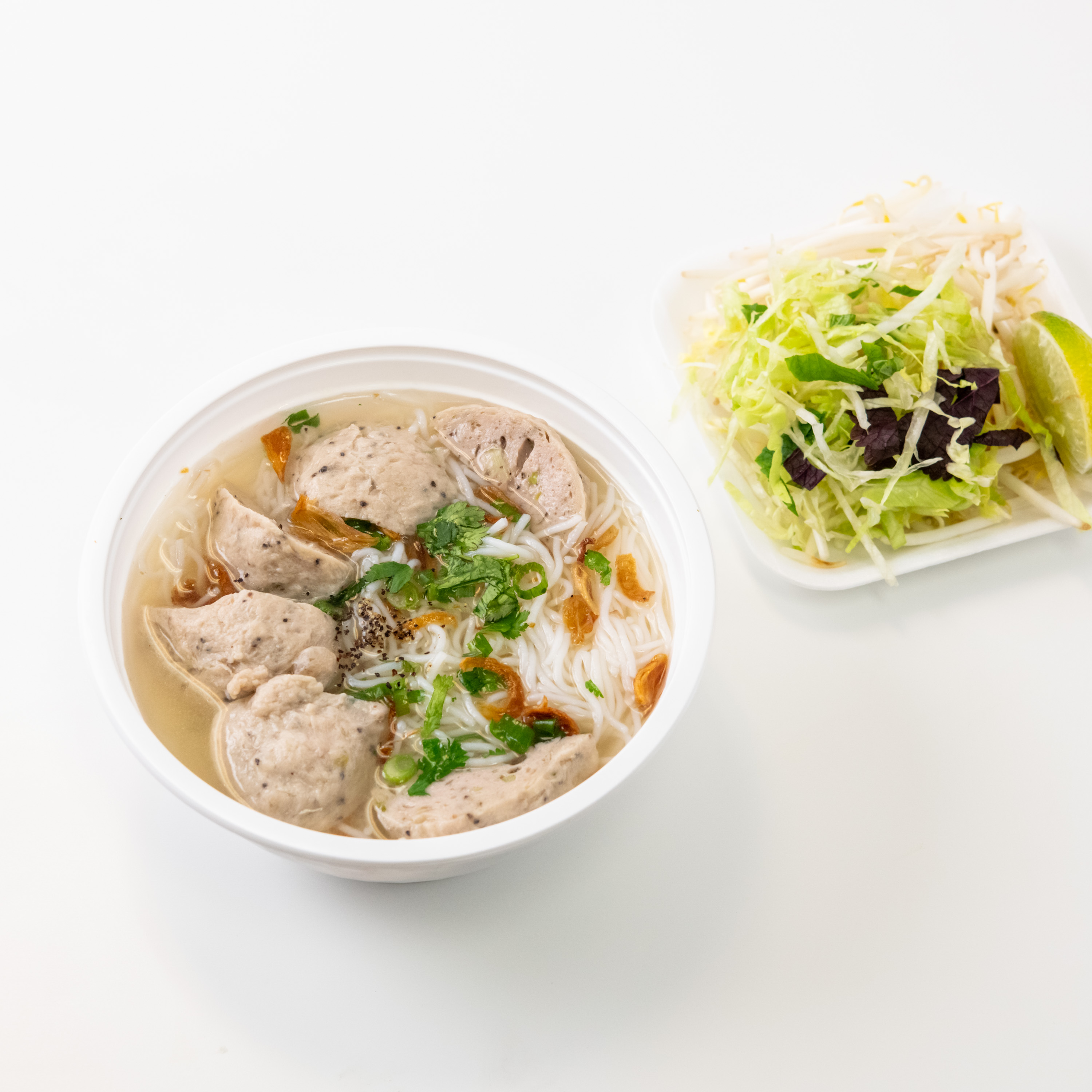 Order Pork Meatball Vermicelli Soup food online from Thh Sandwiches & Coffee store, Santa Ana on bringmethat.com