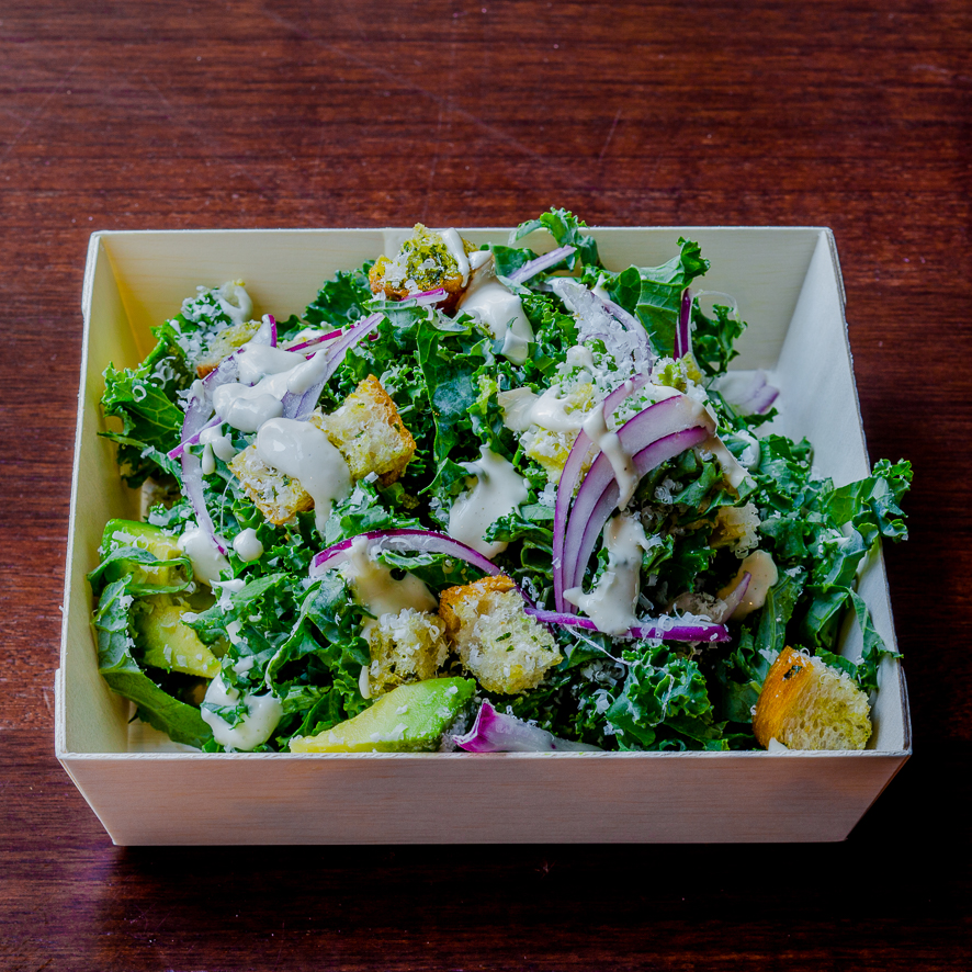 Order Kale Caesar Salad food online from My Belly's Playlist store, New York on bringmethat.com