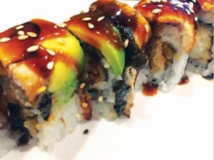 Order Tiger Crunch Roll food online from Mt. Fuji Japanese Steak House store, Milford on bringmethat.com