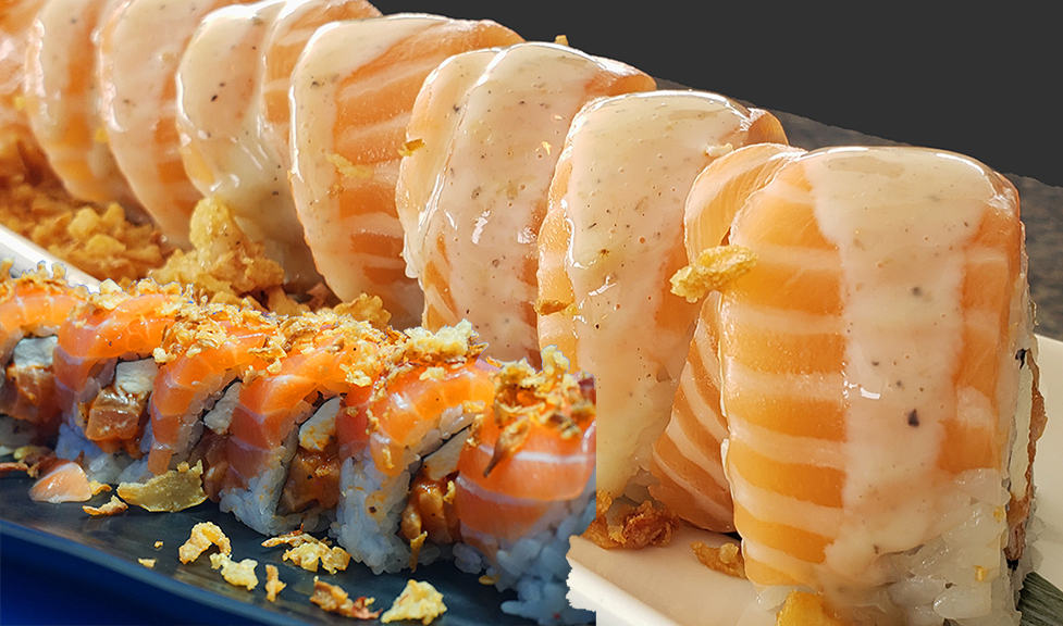 Order Creamy Salmon Jungle Roll food online from Nonstop Sushi & Sake Bar store, Santa Monica on bringmethat.com