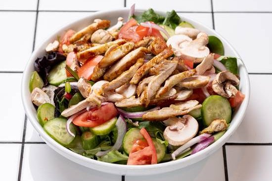 Order Grilled Chicken Salad food online from 12 chairs store, New York on bringmethat.com
