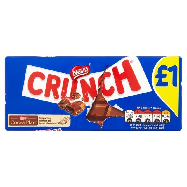 Order Crunch Milk Chocolate Large Bar food online from Chocolate Bash store, Los Angeles on bringmethat.com