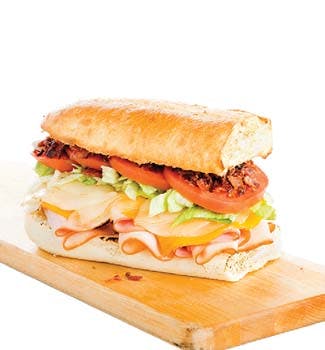 Order Club Hoagie - Half 6.5" food online from Fox Pizza Den store, Selbyville on bringmethat.com