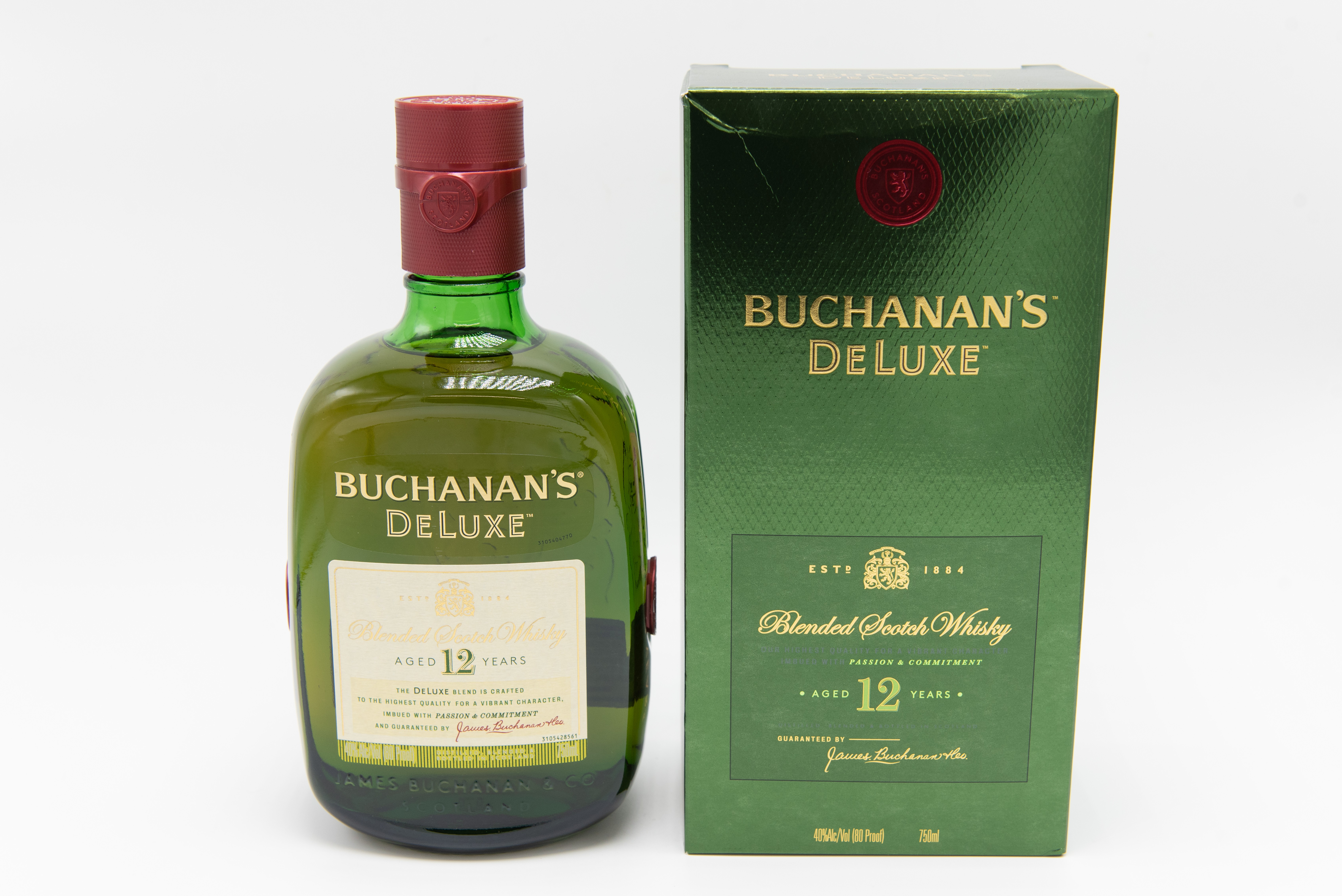 Order Buchanan's Deluxe 12 Year, 750mL Whiskey food online from Sandpiper Liquors store, Summerland on bringmethat.com