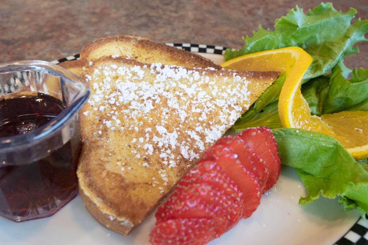 Order Cubs Strawberry French Toast food online from Black Bear Diner store, Colorado Springs on bringmethat.com
