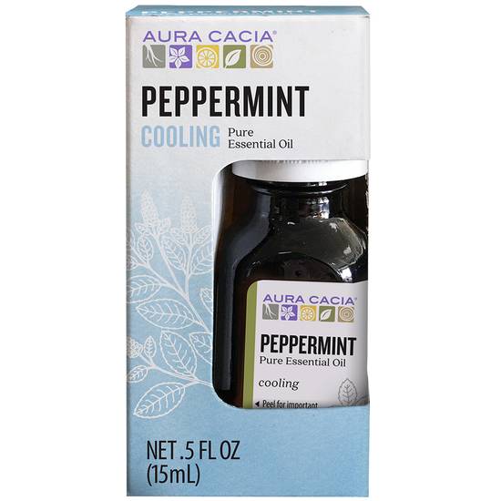 Order Aura Cacia Essential Oil Peppermint (0.5 oz) food online from Rite Aid store, Palm Desert on bringmethat.com