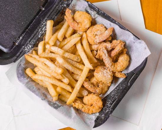 Order Large Shrimp (10 Pieces) Combo food online from Captain Jay Fish & Chicken store, Eastpointe on bringmethat.com