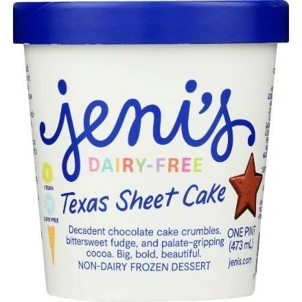 Order Jeni's Dairy-Free Texas Sheet Cake Ice Cream (1 Pint) food online from Goodees Cravings store, Marietta on bringmethat.com
