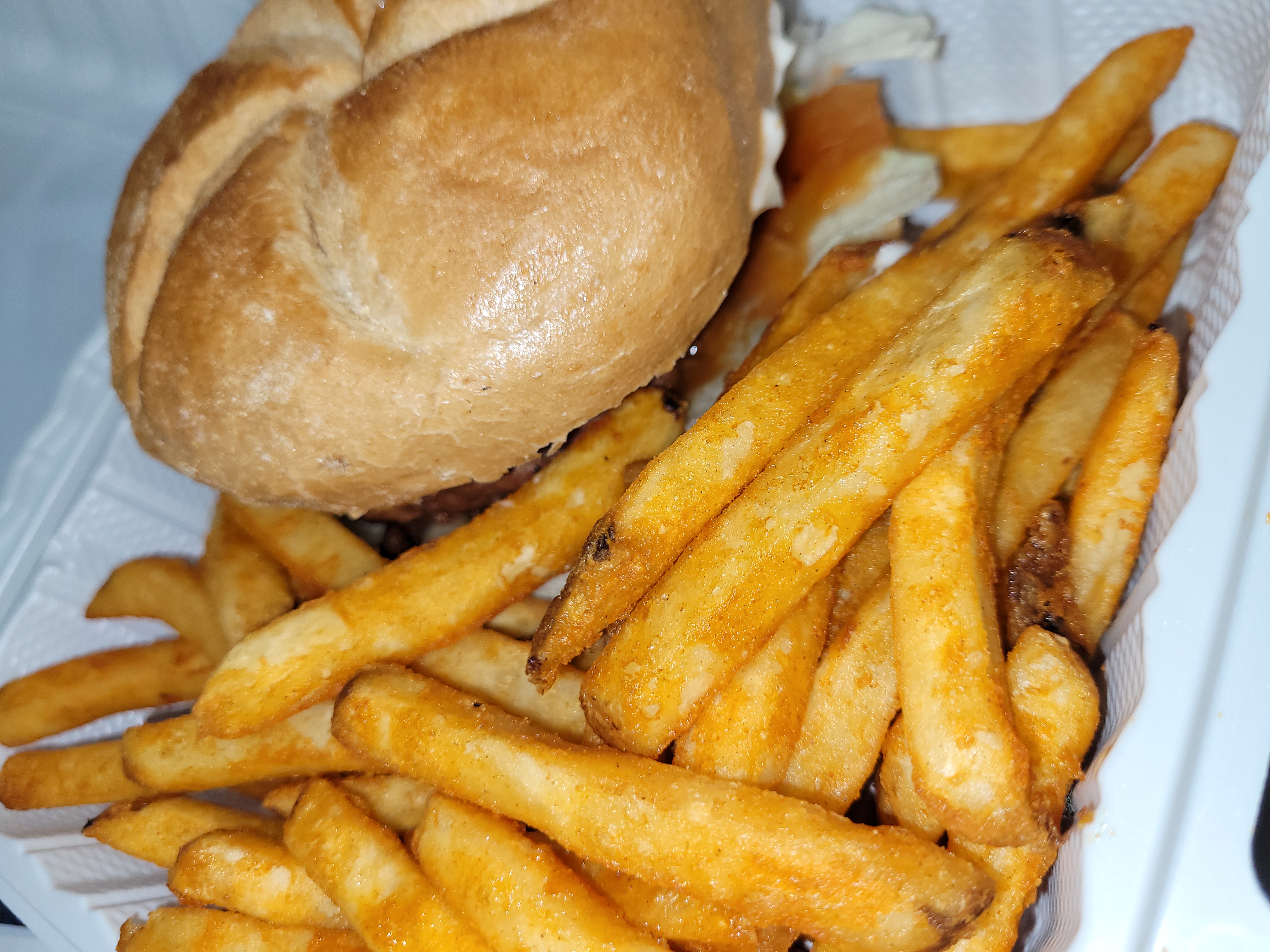 Order Veganburger with Fries   food online from Suleh Ethnic Mart store, Worcester on bringmethat.com