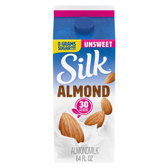 Order Silk Unsweetened Almond Milk 1/2 Gallon food online from Everyday Needs by Gopuff store, Escondido on bringmethat.com