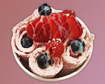 Order First Love Rolled Ice Cream food online from Tea & Crepe Cafe store, Grand Forks on bringmethat.com