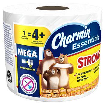 Order Charmin Essentials Strong Toilet Paper 1 Mega Roll food online from Exxon Food Mart store, Port Huron on bringmethat.com