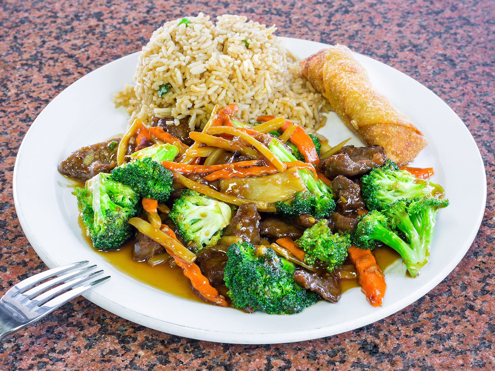 Order Beef and Broccoli Lunch food online from Panda Brothers store, San Antonio on bringmethat.com