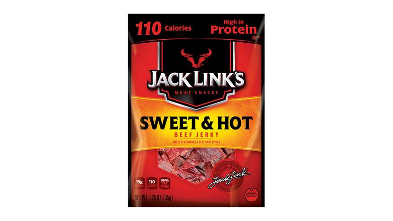 Order Jack Link'S Sweet And Hot Beef Jerky food online from Red Roof Market store, Lafollette on bringmethat.com