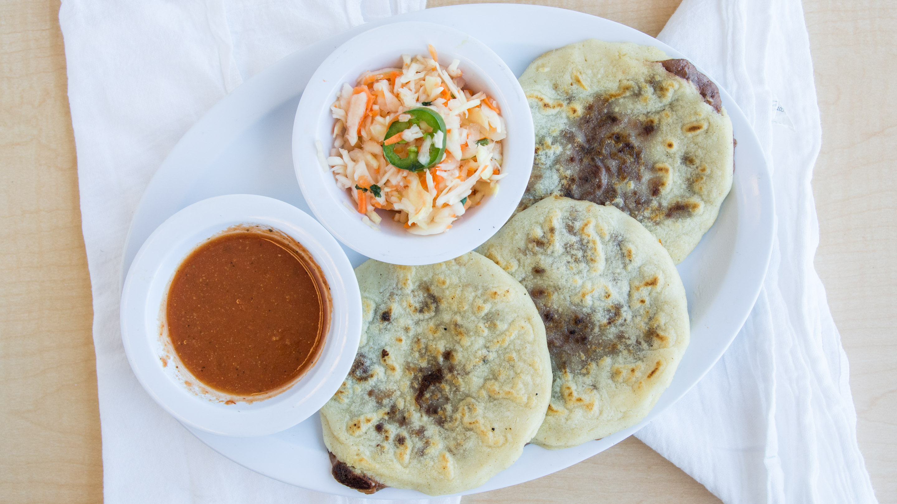 Order Pupusas with Corn Flour food online from Paradise Restaurant store, Winchester on bringmethat.com