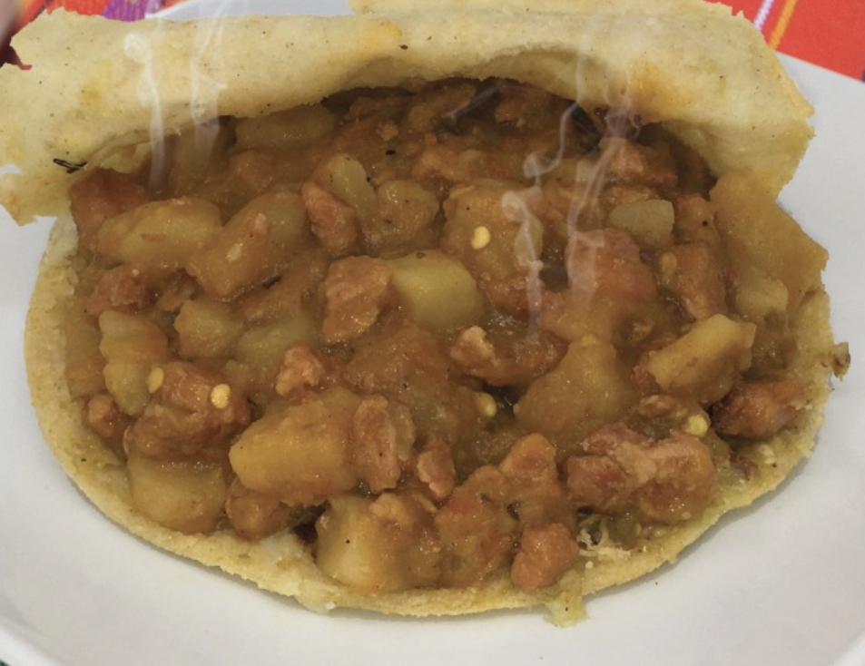 Order Papa Con Carne (Potato with Pork) food online from Gordi-Buena Mexican Restaurant store, Commerce City on bringmethat.com