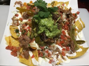 Order Super Nachos with Meat food online from El Caballo Wraps store, Alameda on bringmethat.com