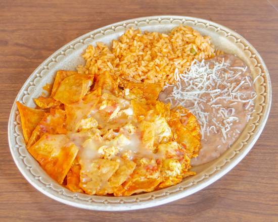 Order Chilaquiles food online from Anna Coffee Shop Inc store, Hayward on bringmethat.com