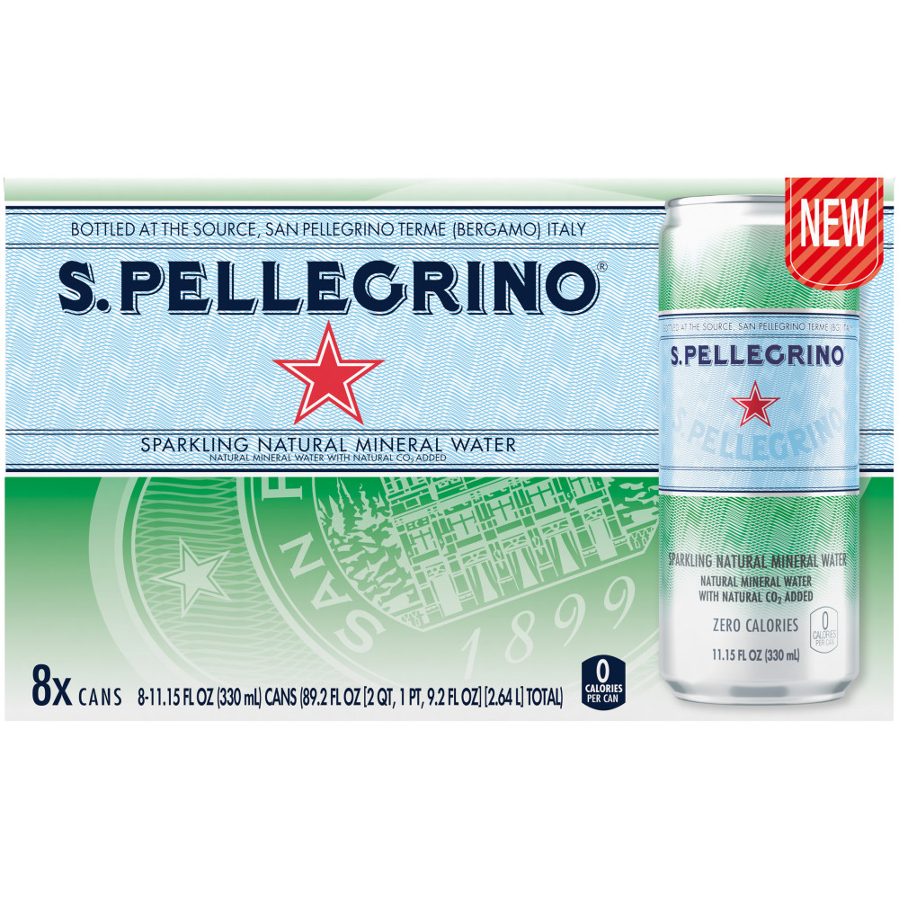 Order S.Pellegrino Sparkling Natural Mineral Water - 11.15 fl oz, 8 ct food online from Rite Aid store, CORNING on bringmethat.com