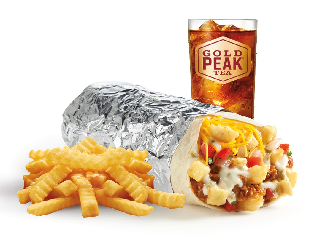 Order Epic Beyond Loaded Queso Burrito Meal food online from Del Taco store, Riverside on bringmethat.com