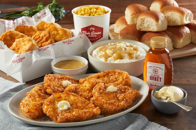 Order Honey Butter Chicken and Biscuit Family Meal food online from Bob Evans Farms store, Chantilly on bringmethat.com