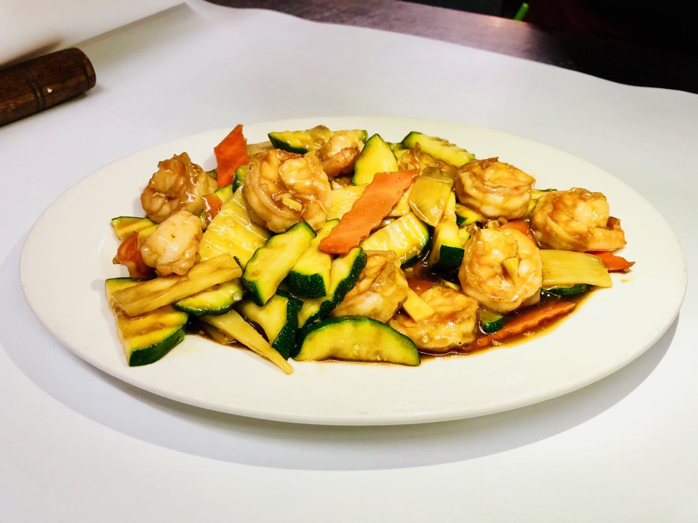 Order 29. Zucchini Prawns food online from Mei-Don Chinese Cuisine store, Santa Rosa on bringmethat.com