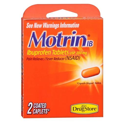 Order Motrin Pain Reliever - 200mg/2 Count food online from Bottle Shop & Spirits store, Los Alamitos on bringmethat.com