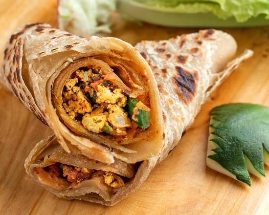 Order Paneer Chili Wrap food online from Aga Restaurant & Catering store, Houston on bringmethat.com