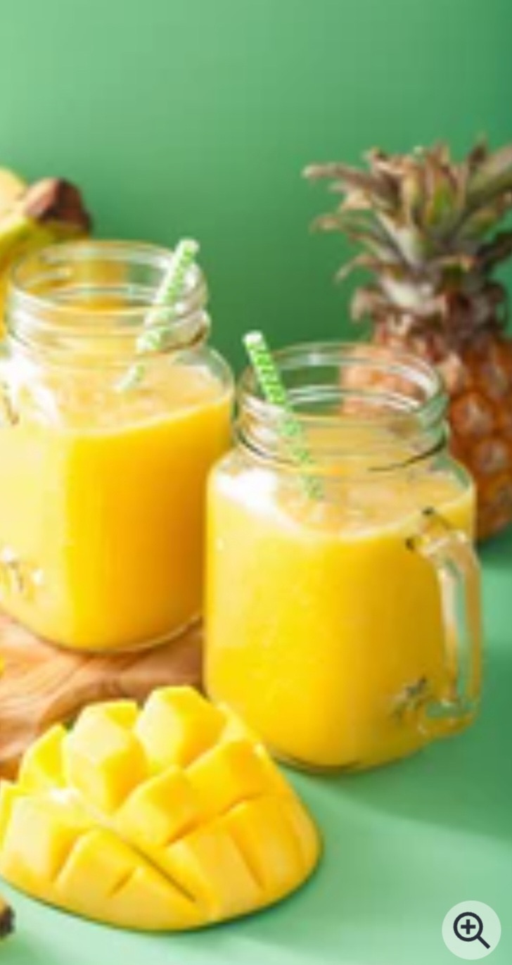 Order Pineapple&Mango&banana Smoothie food online from Bagels & More store, Edgewater on bringmethat.com
