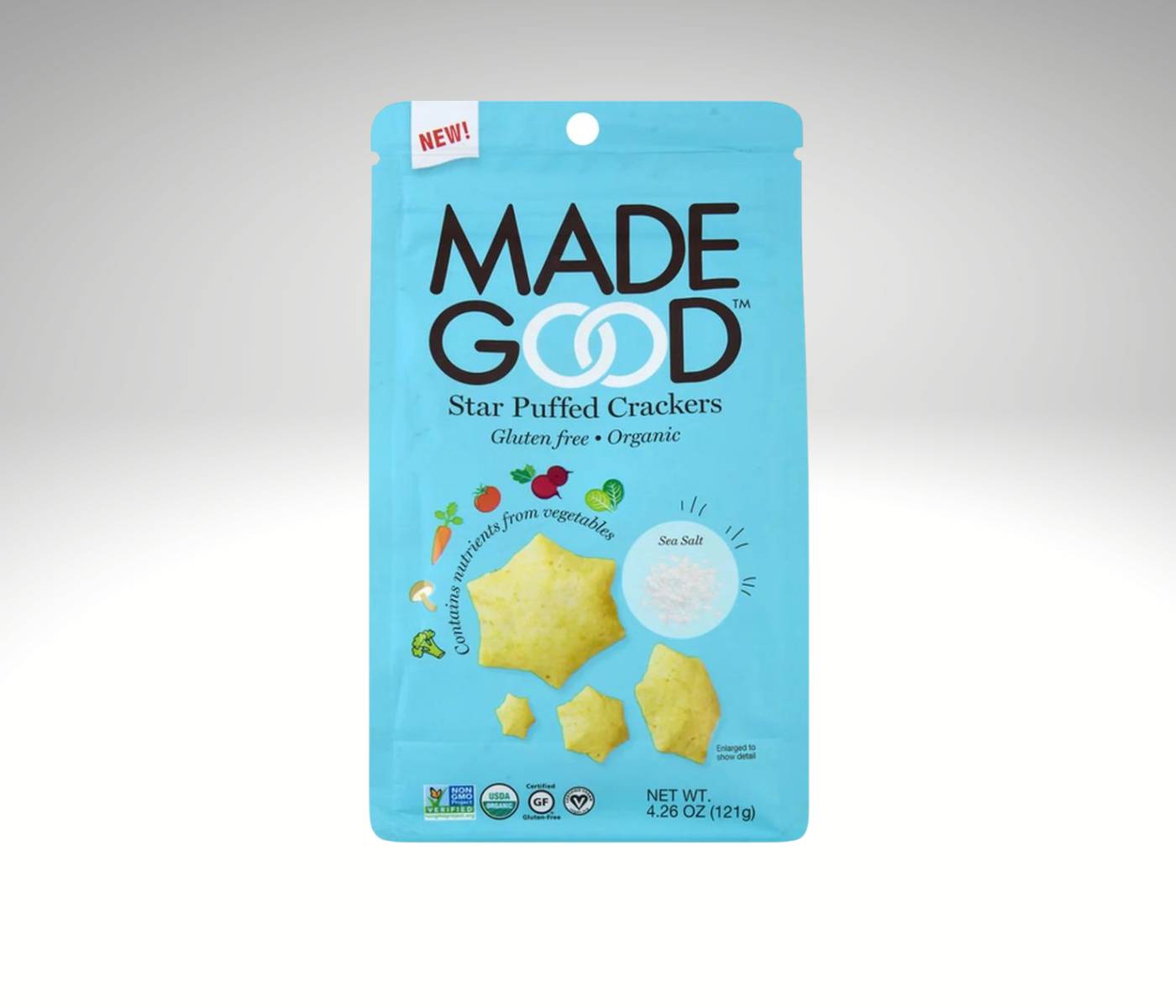 Order MadeGood Mixed Star Puffed Crackers (4.26oz)  food online from Ritual Acai Bar store, Los Angeles on bringmethat.com