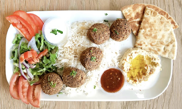Order Falafel Platter food online from Milano Pizza store, Tracy on bringmethat.com