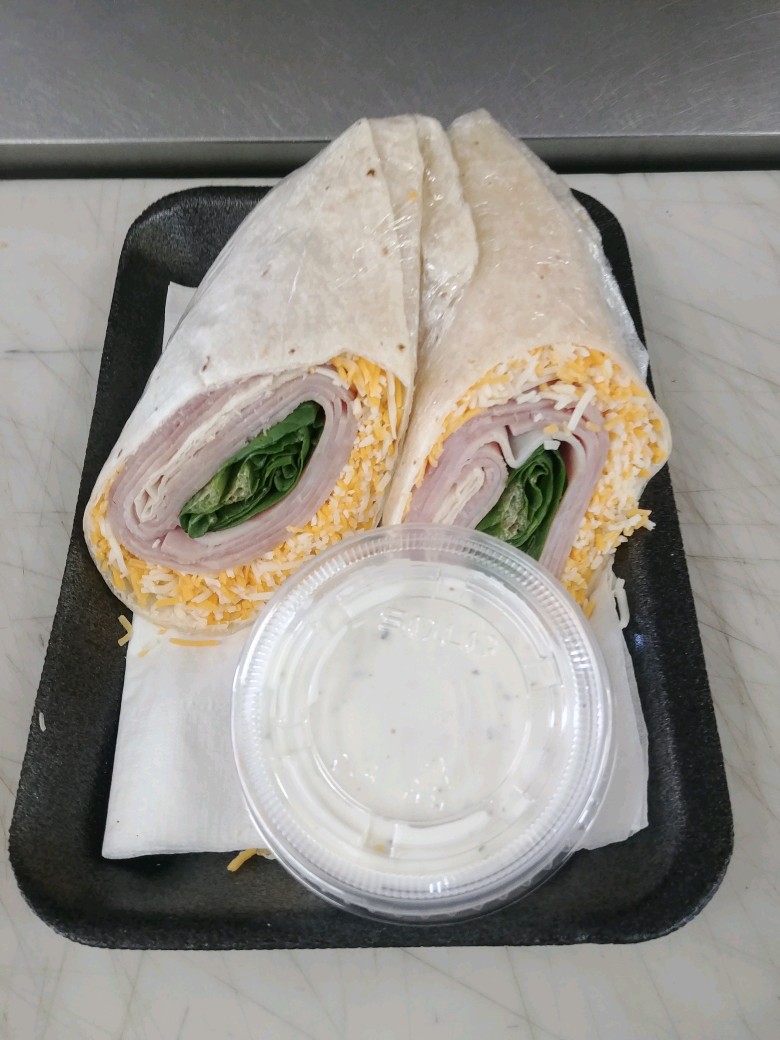 Order Ham and shredded cheese wrap  food online from Chalk Mountain Liquor & Deli store, Atascadero on bringmethat.com