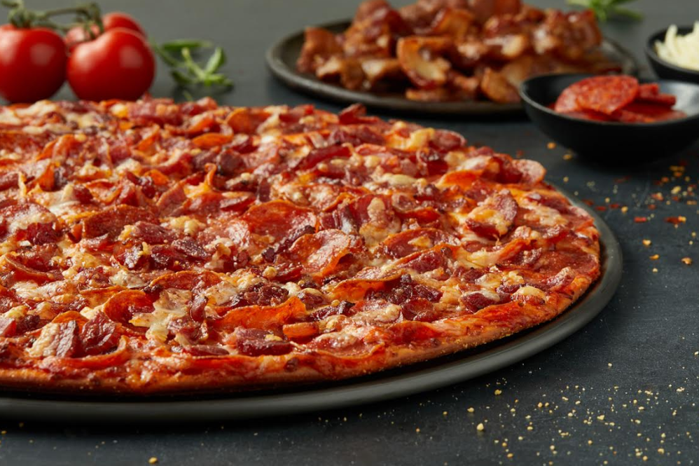 Order Double Bacon Pepperoni Pizza food online from Donatos Pizza store, Owensboro on bringmethat.com