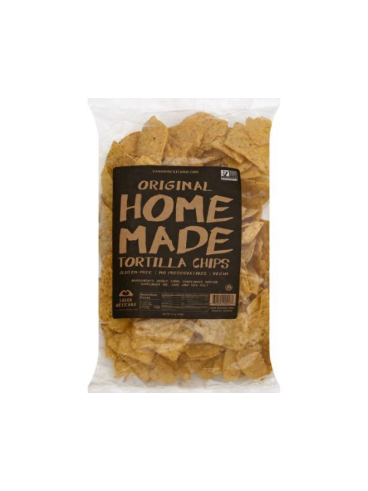 Order Sabor Mexicano Home Made Gluten Free Tortilla Chips Original (12 oz) food online from Stock-Up Mart store, Los Angeles on bringmethat.com