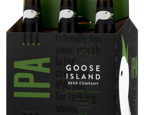 Order Goose Island IPA, 6pk-12oz bottle beer (5.9% ABV) food online from Luckys Liquor store, Los Angeles on bringmethat.com