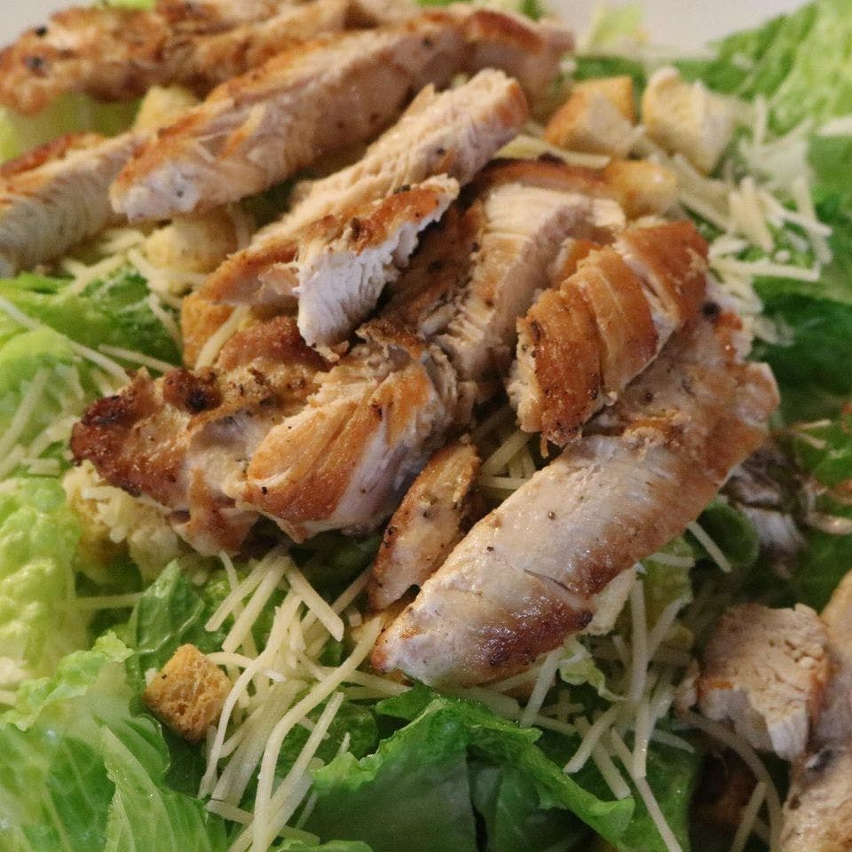 Order Grilled Chicken Salad - Large food online from Bristol House Of Pizza store, Bristol on bringmethat.com