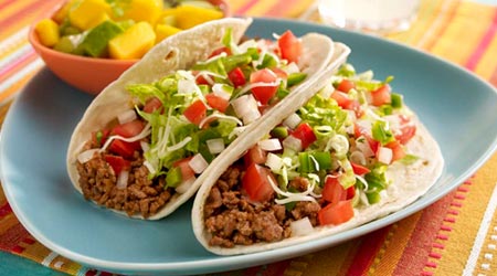 Order 3 Ground Beef Tacos food online from Dark Side Of The Moo store, Jersey City on bringmethat.com