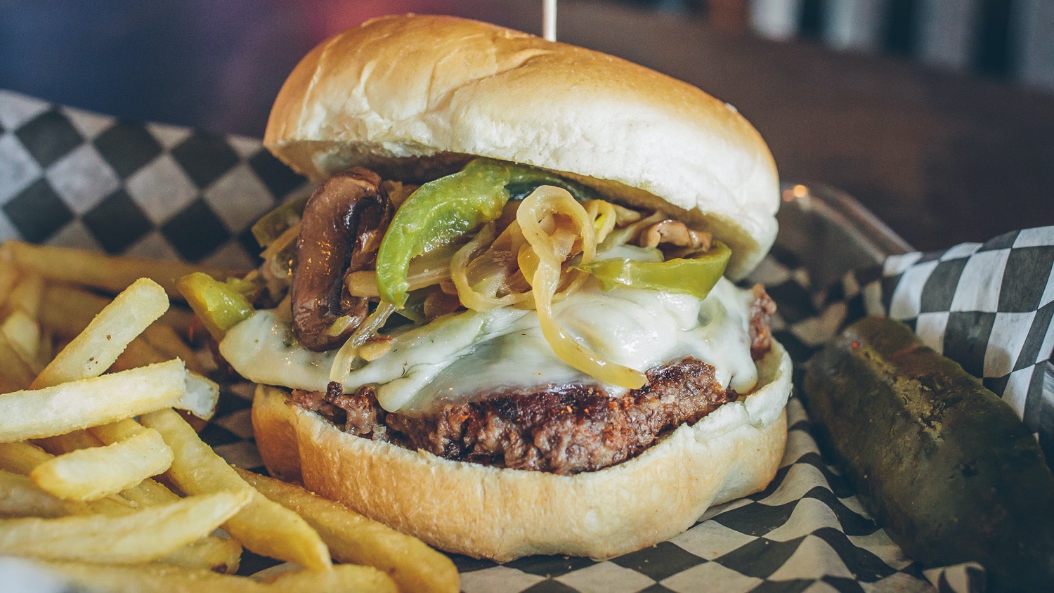 Order Philly Burger food online from Sickies Garage Burgers store, Bismarck on bringmethat.com