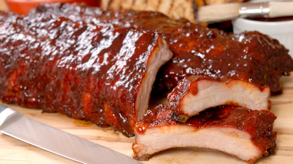 Order FULL SLAB OF RIBS W/ FRIES food online from Papa Santiago's Pizzeria store, Chicago on bringmethat.com